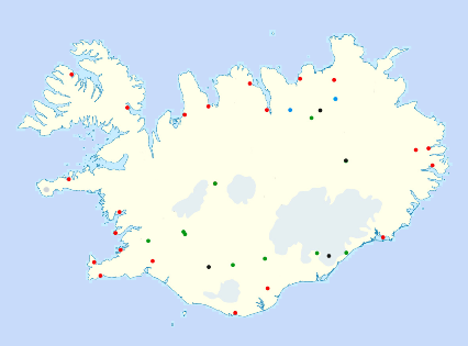 Carte interactive Islande