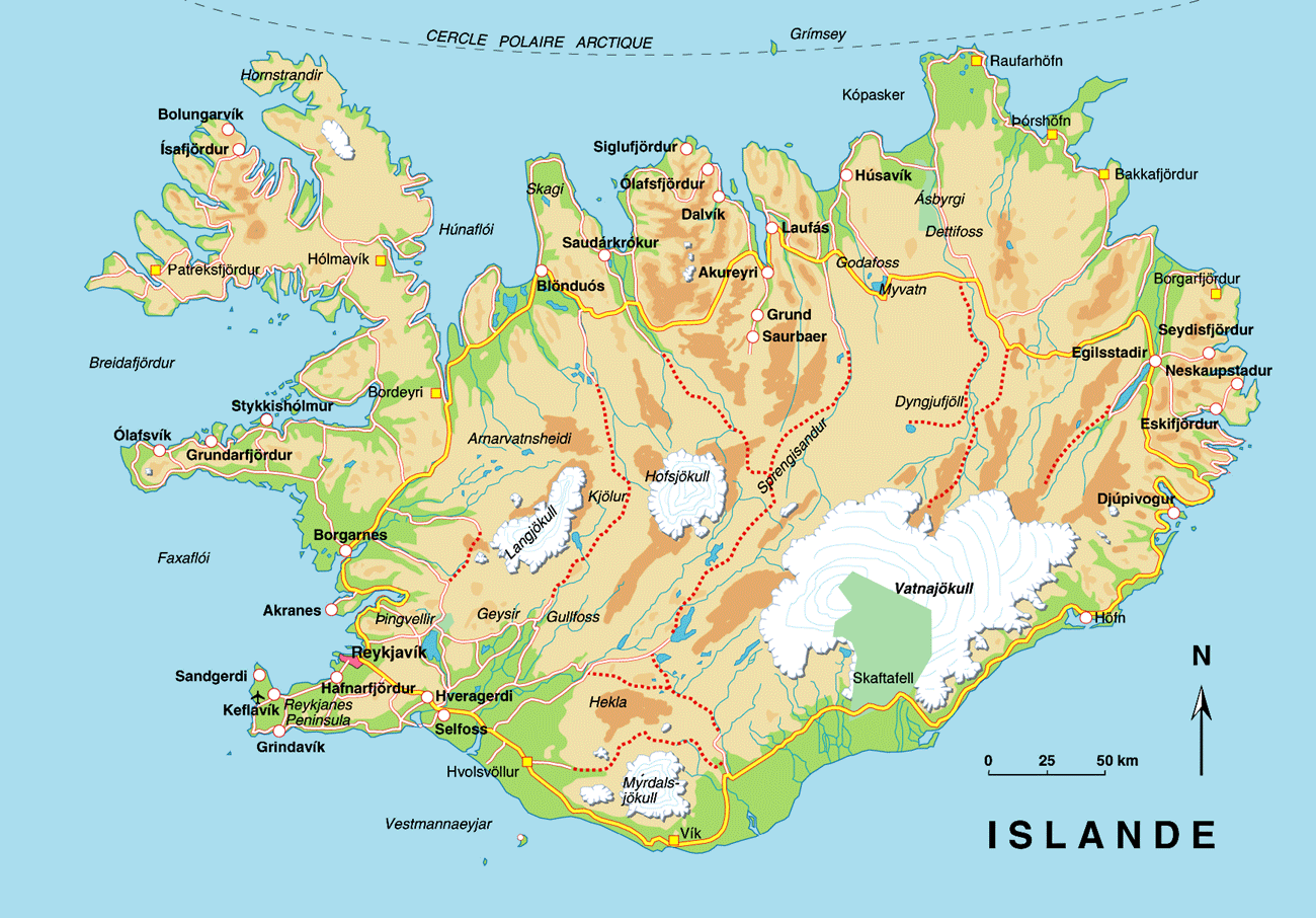 Carte Islande