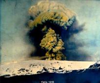 Eruption Katla 1918